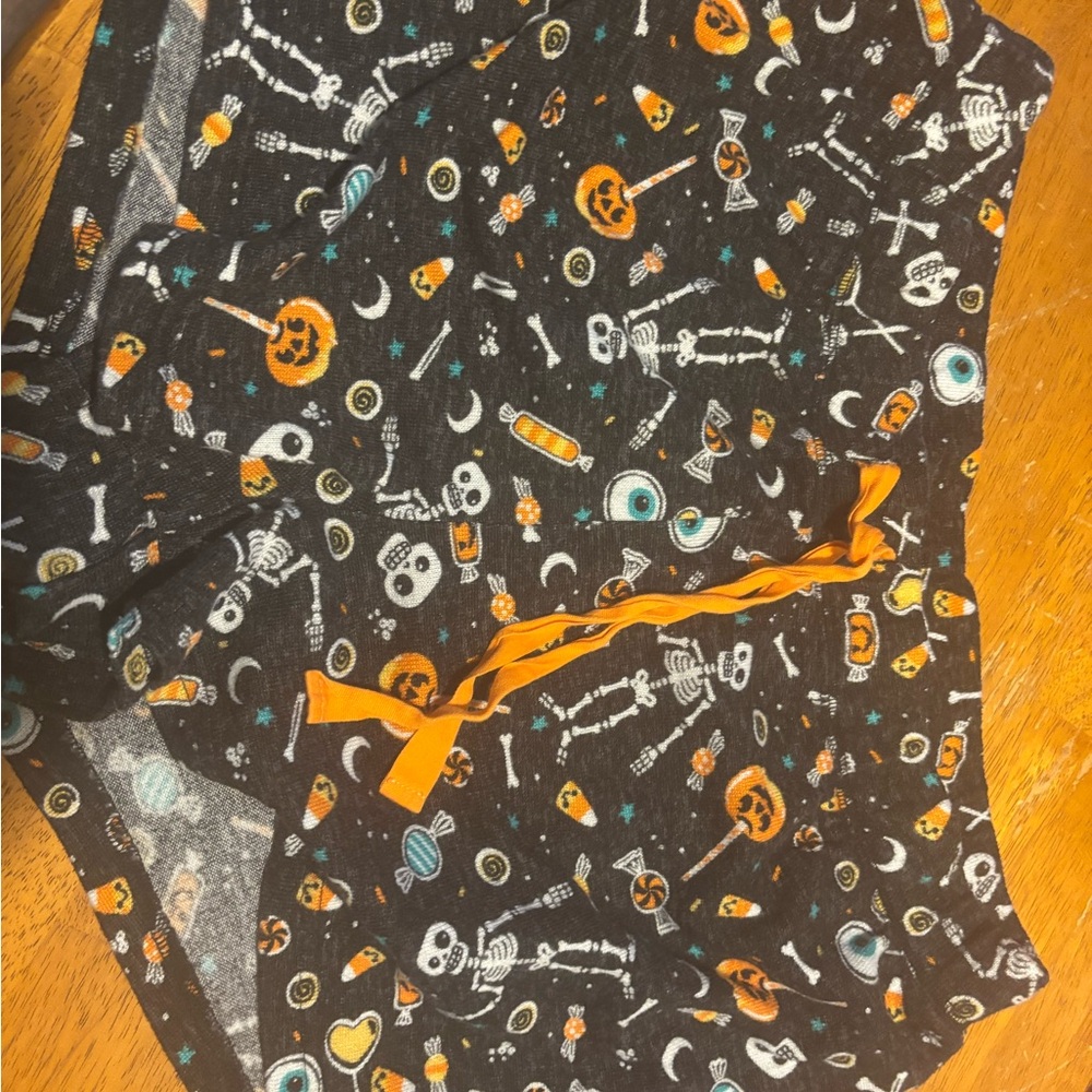 Halloween Themed Pajama Pants with Skeleton Print